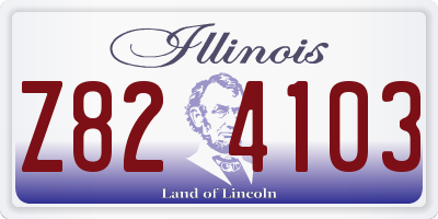 IL license plate Z824103