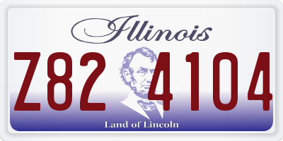 IL license plate Z824104
