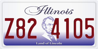 IL license plate Z824105