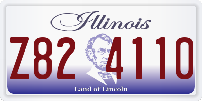 IL license plate Z824110