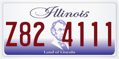 IL license plate Z824111