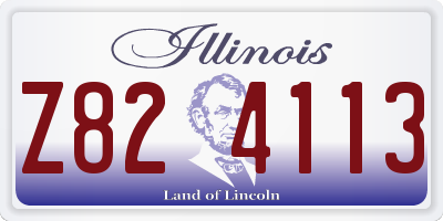 IL license plate Z824113
