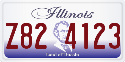 IL license plate Z824123