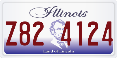 IL license plate Z824124