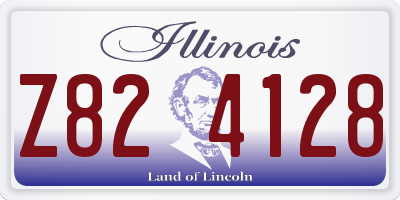 IL license plate Z824128