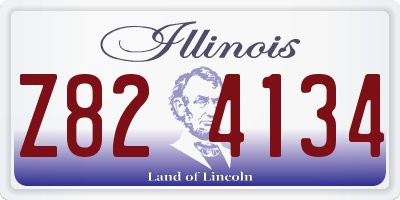 IL license plate Z824134
