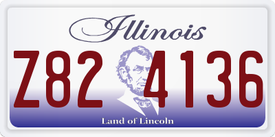 IL license plate Z824136