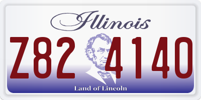 IL license plate Z824140
