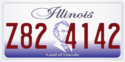 IL license plate Z824142