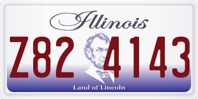 IL license plate Z824143