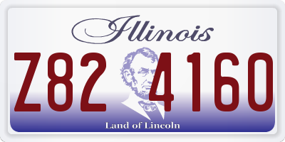 IL license plate Z824160