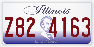 IL license plate Z824163