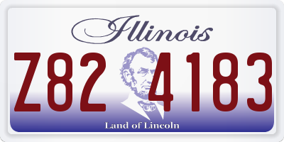 IL license plate Z824183