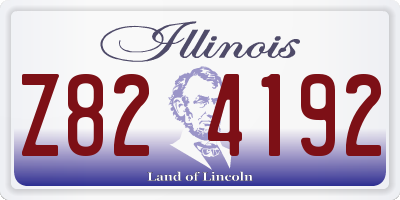 IL license plate Z824192