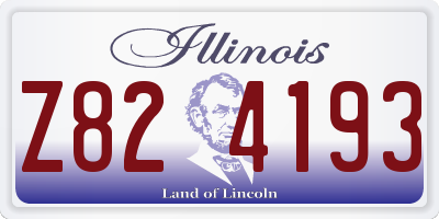 IL license plate Z824193