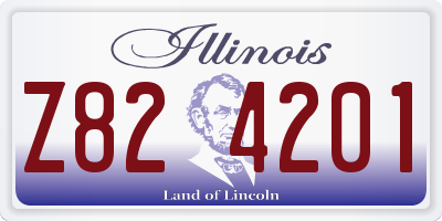 IL license plate Z824201