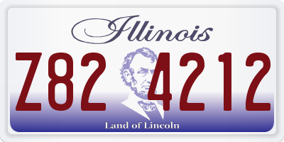 IL license plate Z824212