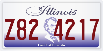 IL license plate Z824217