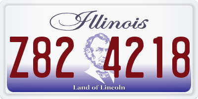 IL license plate Z824218