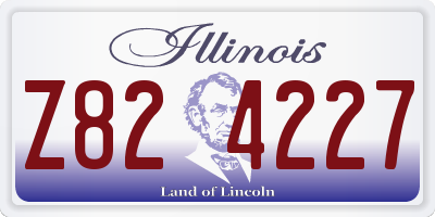 IL license plate Z824227