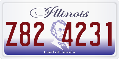 IL license plate Z824231