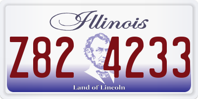 IL license plate Z824233