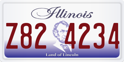 IL license plate Z824234