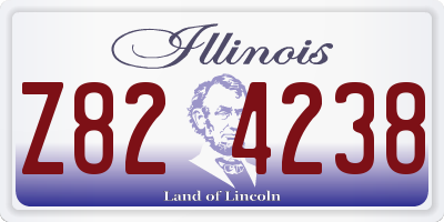 IL license plate Z824238