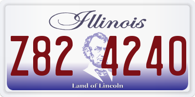 IL license plate Z824240