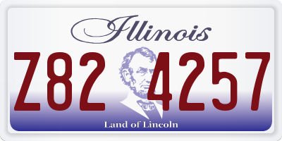 IL license plate Z824257