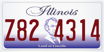 IL license plate Z824314
