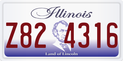 IL license plate Z824316