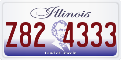 IL license plate Z824333