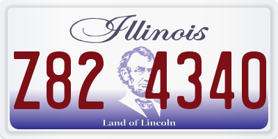 IL license plate Z824340