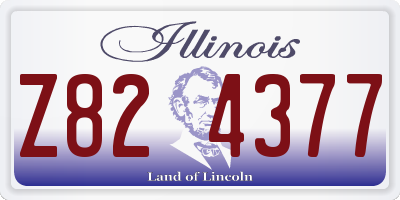 IL license plate Z824377