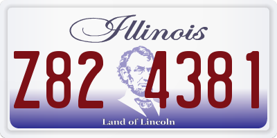 IL license plate Z824381