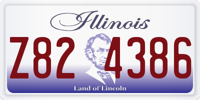 IL license plate Z824386