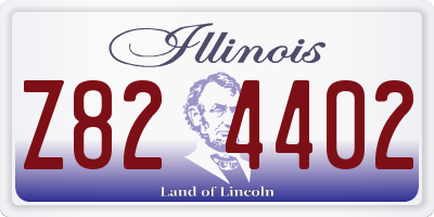 IL license plate Z824402