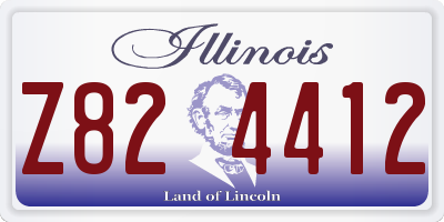 IL license plate Z824412