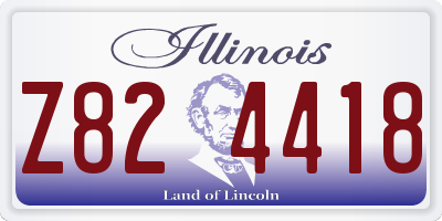 IL license plate Z824418