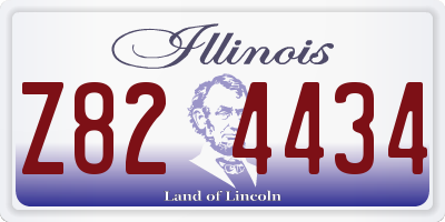 IL license plate Z824434