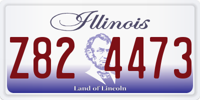 IL license plate Z824473