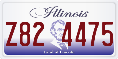 IL license plate Z824475