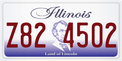 IL license plate Z824502