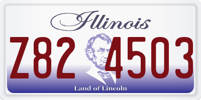 IL license plate Z824503