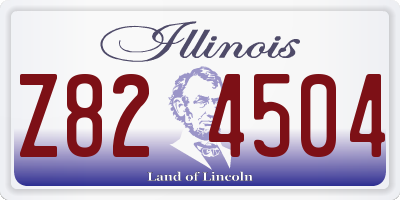 IL license plate Z824504