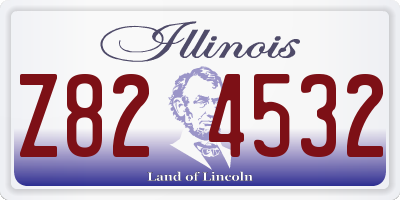 IL license plate Z824532