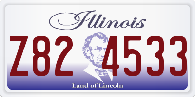 IL license plate Z824533