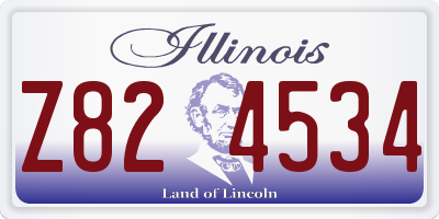 IL license plate Z824534