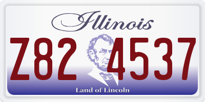 IL license plate Z824537
